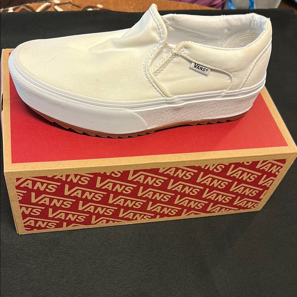 Vans Classic White Slip-Ons